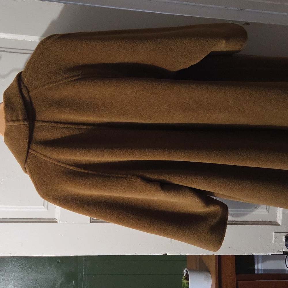 MaxMara Brown Coat with Orange Lining - Picture 4 of 11